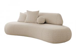 SELSEY Sofa Balme jasnobeżowa boucle