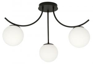 SELSEY Lampa sufitowa Bassony czarna/biała x3