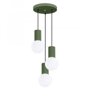 SELSEY Lampa wisząca Halo 3P zielona oliwka