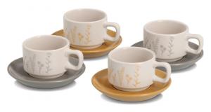 SELSEY Zestaw 4 filiżanek do espresso Daugha wielokolorowe
