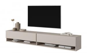 SELSEY Szafka RTV Mirrgo 200 cm Szary beż