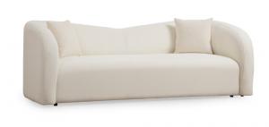 SELSEY Sofa trzyosobowa Subedly w tkaninie boucle kremowa