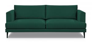 SELSEY Sofa dwuosobowa Dragato zielony welur