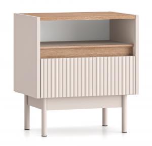 SELSEY Szafka nocna Dunea z szufladą 50 cm kaszmir/dąb