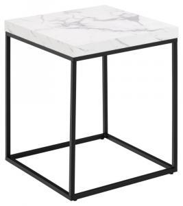 SELSEY Stolik kawowy Pillys 40x40 cm biały marmur