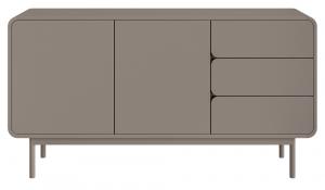 SELSEY Komoda Oro 154cm z trzema szufladami ciemny beż