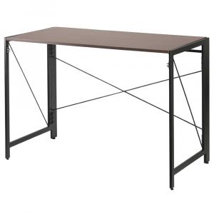 SELSEY Biurko składane industrialne Quick 110x55 cm czarne-orzech