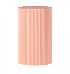 SELSEY Stolik boczny wysoki Lenox średnica 30 cm brzoskwiniowy lamele
