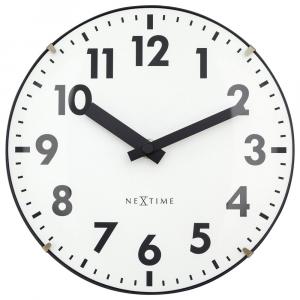 SELSEY Zegar ścienny Duomo 20 cm biało-czarny