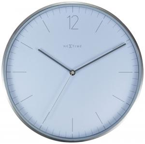 SELSEY Zegar ścienny Essential 34 cm biało-srebrny