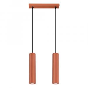SELSEY Lampa wisząca Karbon 2 ochra czerwona