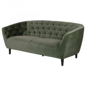 SELSEY Sofa trzyosobowa Buzet zielony welur