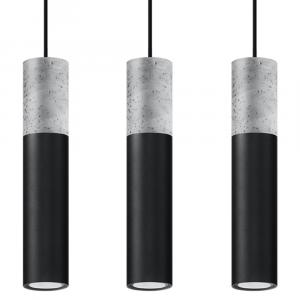 SELSEY Lampa wisząca Borgio 3L czarny