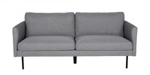 SELSEY Sofa dwuosobowa Searks szara na metalowych nóżkach