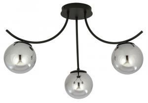SELSEY Lampa sufitowa Bassony czarna/grafitowa x3