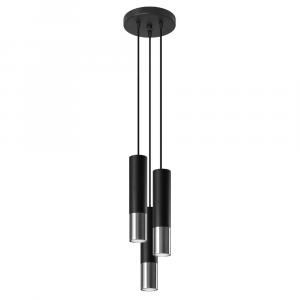 SELSEY Lampa wisząca Loopez 3P czarny/chrom
