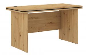 SELSEY Biurko Stundly 138 cm Dąb artisan z czarną obwódką
