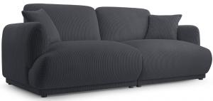 SELSEY Sofa trzyosobowa Chacco grafitowa sztruks