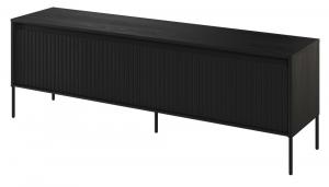 SELSEY Szafka RTV Trend 167 cm z LED Czarna