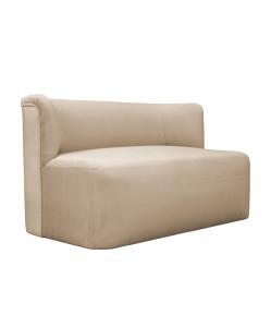 SELSEY Sofa dwuosobowa Sergipa ciemnobeżowy welur