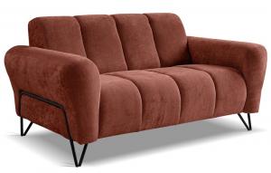 SELSEY Sofa dwuosobowa Volare miedziana szenil