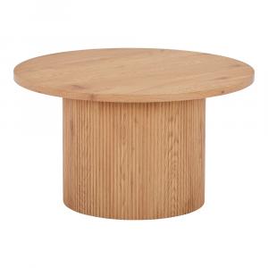 SELSEY Stolik kawowy Gleasite okrągły 80 cm jasnobrązowy