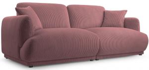 SELSEY Sofa trzyosobowa Chacco różowa sztruks
