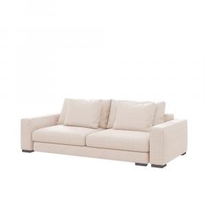 SELSEY Sofa dwuosobowa Mia kremowa w tkaninie łatwoczyszczącej