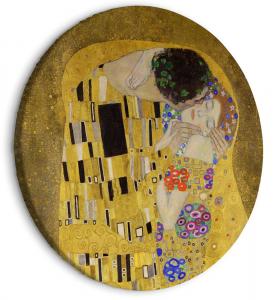 SELSEY Obraz okrągły Pocałunek Gustav Klimt średnica 40 cm