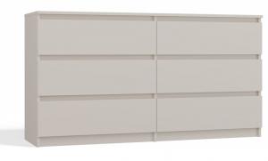 SELSEY Komoda Malwa z sześcioma szufladami 138 cm kaszmir