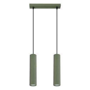 SELSEY Lampa wisząca Karbon 2 zielona oliwka