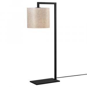 SELSEY Lampa stołowa Gicanna klasyczna średnica 20 cm kremowa/czarna