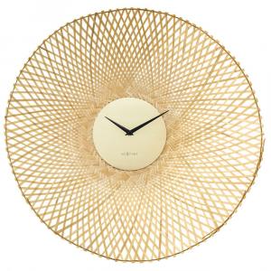 SELSEY Zegar ścienny Bamboo 60 cm jasnobrązowy