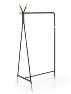 SELSEY Wieszak wolnostojący Cienrolly 165 cm z drążkiem czarny