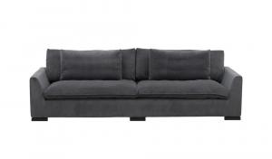 SELSEY Sofa trzyosobowa Cously ciemnoszara sztruks