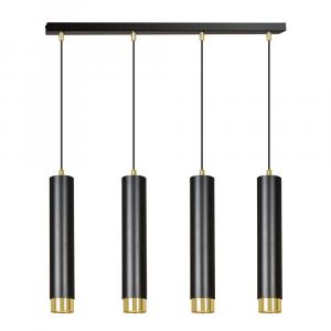 SELSEY Lampa wisząca Morcone czarna x4