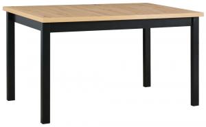 SELSEY Stół drewniany do jadalni Moized 120-150x80 cm czarny/dąb artisan