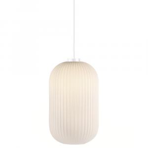 SELSEY Lampa wisząca Milford średnica 20 cm mlecznobiały klosz