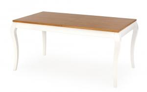 SELSEY Stół rozkładany Mossibi 160-200x80 cm ciemny dąb/biały