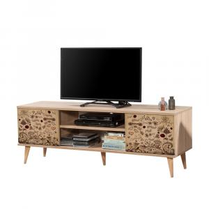 SELSEY Szafka RTV Smartser 140 cm z rysunkowymi frontami