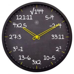 SELSEY Zegar ścienny Maths 30 cm czarny
