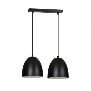 SELSEY Lampa wisząca Alatri czarna z białym wnętrzem x2
