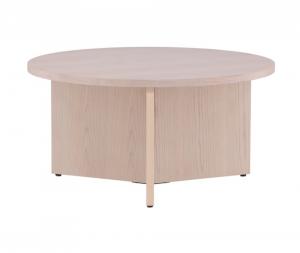 SELSEY Stolik kawowy Mitably okrągły 65x65 cm dąb bielony