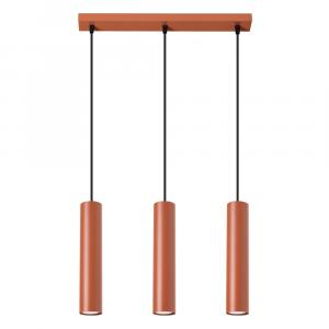 SELSEY Lampa wisząca Lagos 3L ochra czerwona
