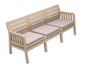 SELSEY Sofa ogrodowa trzyosobowa Scrally z tworzywa sztucznego beżowa