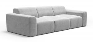 SELSEY Sofa trzyosobowa Terrafino szara w tkaninie hydrofobowej