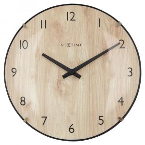 SELSEY Zegar ścienny Edge Wood 20 cm jasnobrązowy