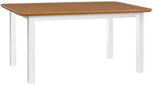 SELSEY Stół drewniany do jadalni rozkładany Cobride 160-200x90 cm biały/dąb naturalny