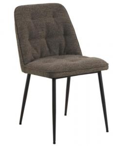 SELSEY Krzesło tapicerowane Agamos w tkaninie boucle taupe