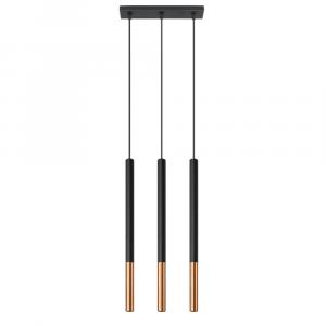 SELSEY Lampa wisząca Mozaica 3L czarny/miedź